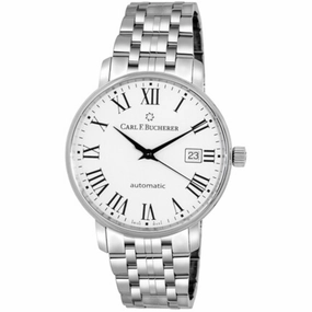 Carl Bucherer Men's Watch - Adamavi White Dial Silver Bracelet | 00.10318.08.11.21,automatic watch,automatic watches for men,automatic watches for women,luxury automatic watch,minimalist automatic watch,dress automatic watch,vintage automatic watch,automa