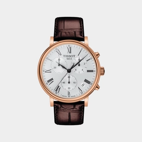Carson Men Leather Chronograph Watch T1224173603300 budget    watches    watches classic