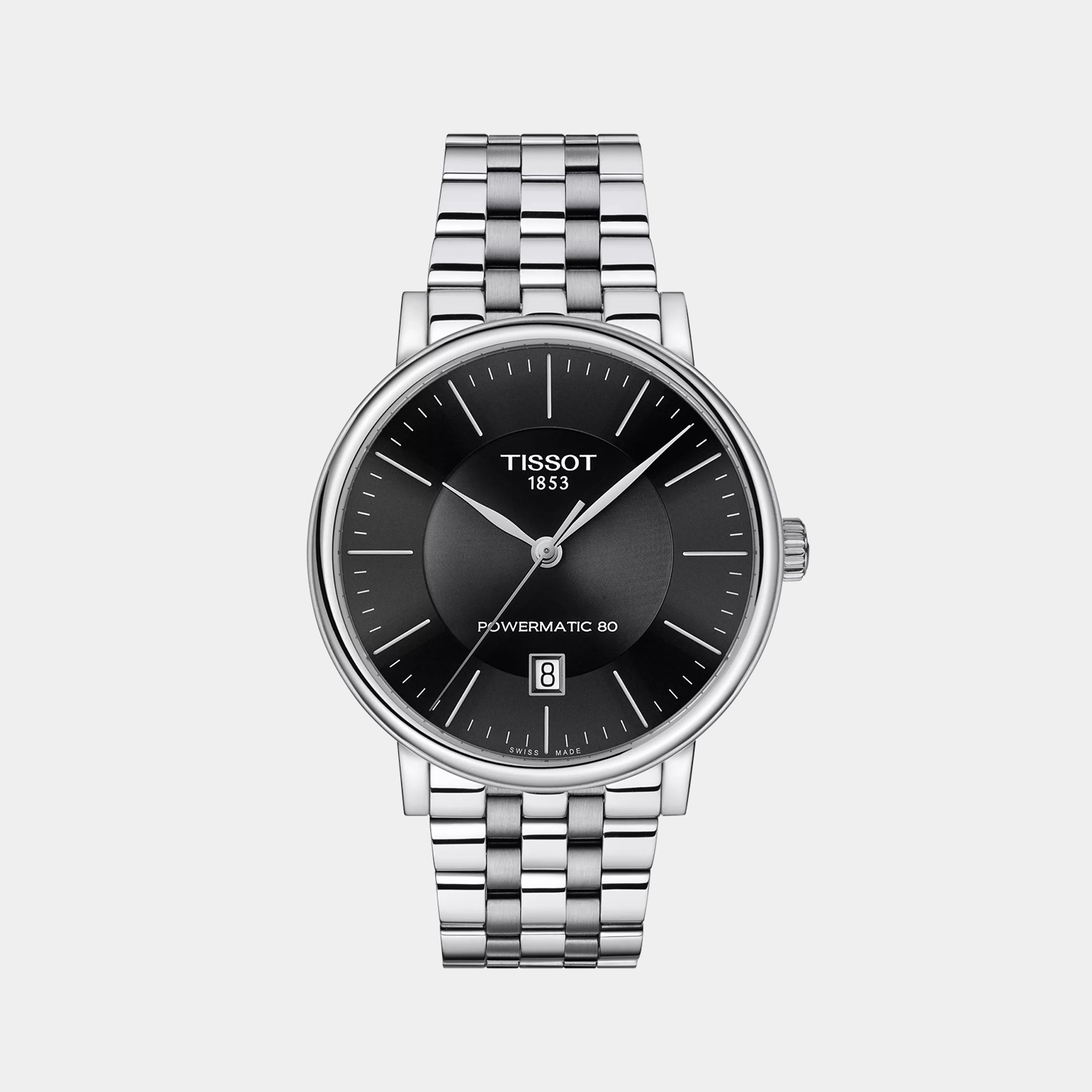 Carson T-Classic Men Analog Black Dial Automatic Stainless Steel Watch T1224071105100 budget    watches    watches classic