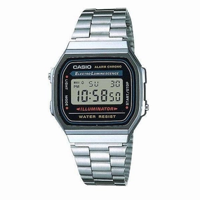 Casio A168WA-1UWD Silver Stainless Watch for Men and Women Affordable casual watches Sporty casual watches Affordable luxury casual watches