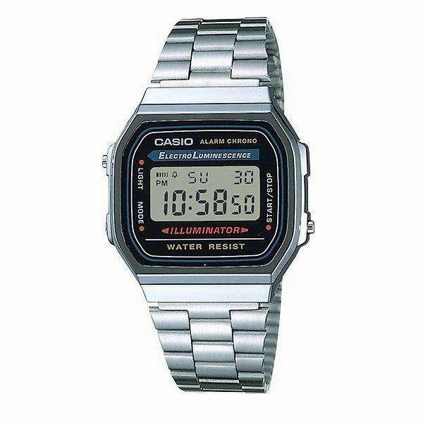 Casio A168WA-1UWD Silver Stainless Watch for Men and Women Affordable casual watches Sporty casual watches Affordable luxury casual watches