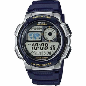 Casio AE-1000W-2A Navy Blue Resin Strap Watch for Men,silicone watch,silicone strap watch,silicone watches for men,silicone watches for women,unisex silicone watch,kids silicone watch,sports silicone watch,casual silicone watch,waterproof silicone watch,si