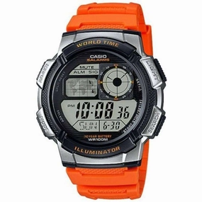 Casio AE-1000W-4B Orange Resin Strap Watch for Men,silicone watch,silicone strap watch,silicone watches for men,silicone watches for women,unisex silicone watch,kids silicone watch,sports silicone watch,casual silicone watch,waterproof silicone watch,silic