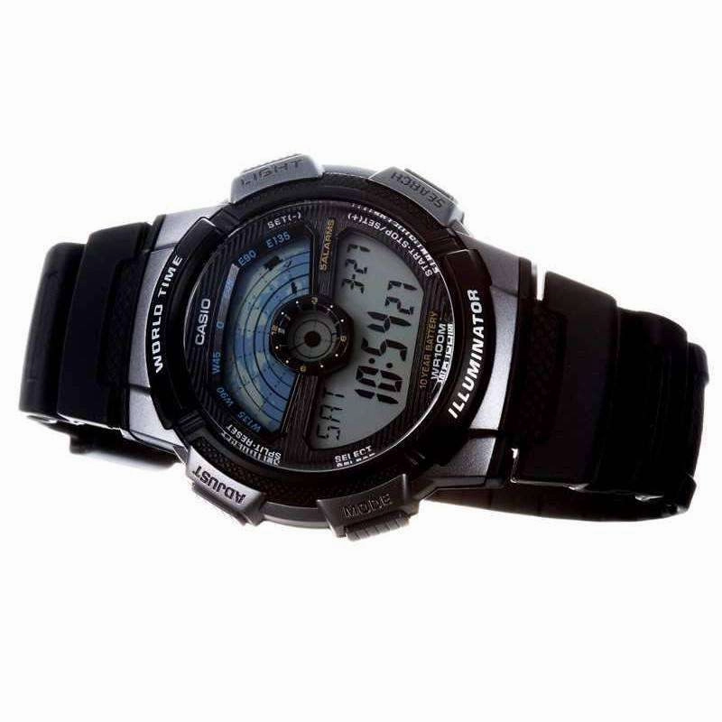 Casio AE-1100W-1A Black Resin Strap Watch For Men