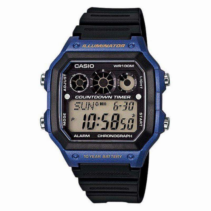 Casio AE-1300WH-2A Black Resin Strap Watch for Men Affordable casual watches Sporty casual watches Affordable luxury casual watches