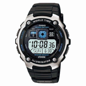 Casio AE-2000W-1A Black Resin Strap Watch for Men Affordable casual watches Sporty casual watches Affordable luxury casual watches