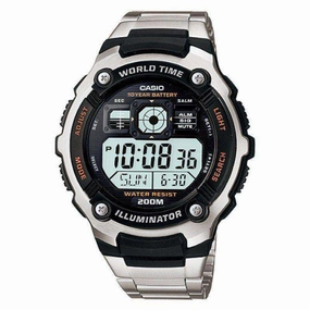 Casio AE-2000WD-1A Silver Stainless  Watch for Men Affordable casual watches Sporty casual watches Affordable luxury casual watches