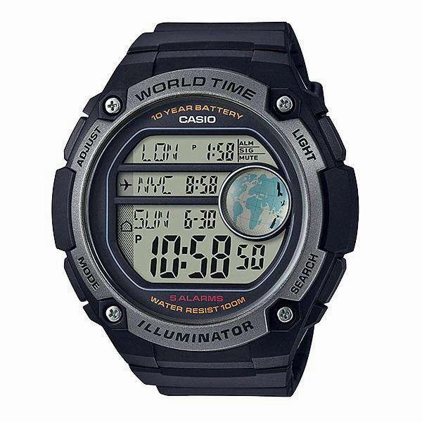 Casio AE-3000W-1AVDF Black Resin Watch for Men Affordable casual watches Sporty casual watches Affordable luxury casual watches