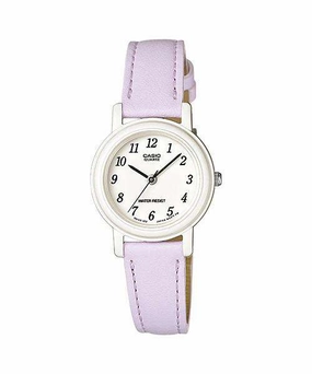 Casio Analog LQ-139L-6B Lilac Leather Strap Women's Watch Affordable casual watches Sporty casual watches Affordable luxury casual watches