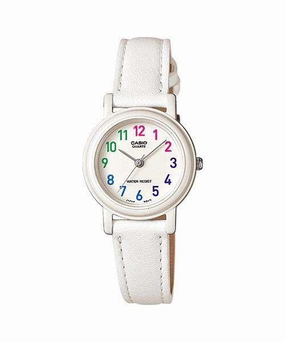 Casio Analog LQ-139L-7B White Leather Strap Women's Watch Affordable casual watches Sporty casual watches Affordable luxury casual watches