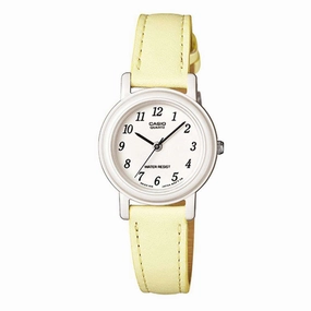 Casio Analog LQ-139L-9B Yellow Leather Strap Women's Watch Affordable casual watches Sporty casual watches Affordable luxury casual watches