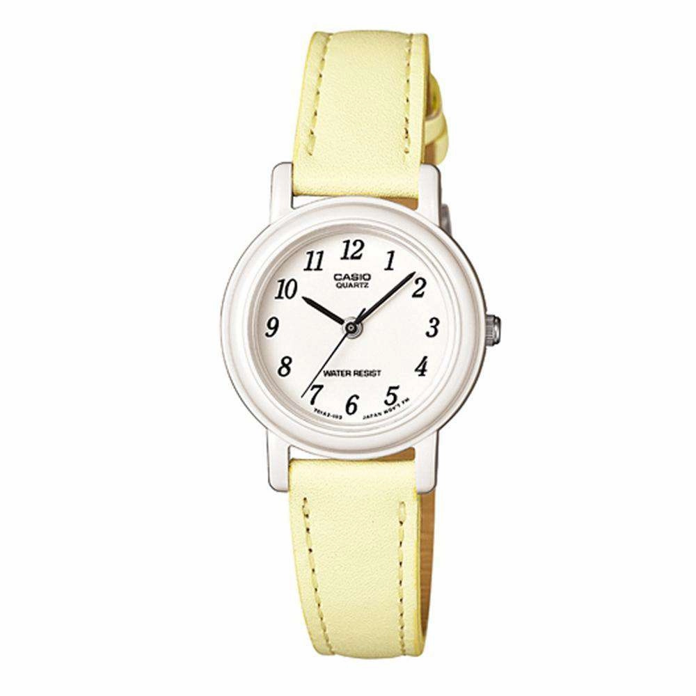 Casio Analog LQ-139L-9B Yellow Leather Strap Women's Watch Affordable casual watches Sporty casual watches Affordable luxury casual watches