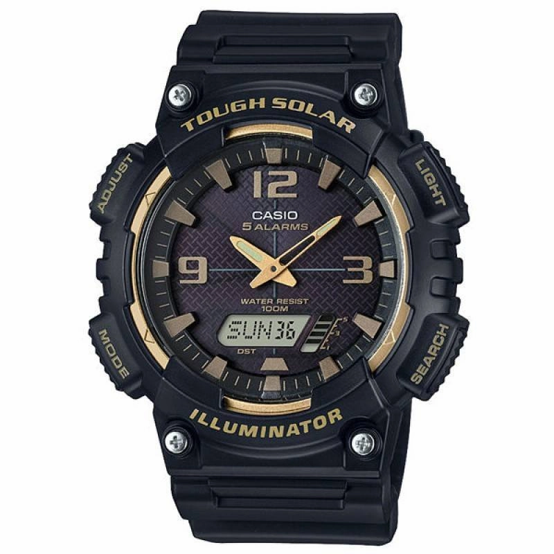 Casio AQ-S810W-1A3 Black Solar Powered Watch for Men Affordable casual watches Sporty casual watches Affordable luxury casual watches