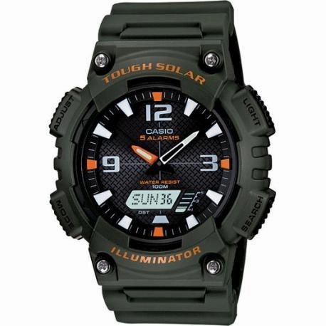 Casio AQ-S810W-3A Army Green Solar Powered Watch for  Men,silicone watch,silicone strap watch,silicone watches for men,silicone watches for women,unisex silicone watch,kids silicone watch,sports silicone watch,casual silicone watch,waterproof silicone watc