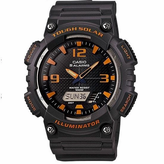 Casio AQ-S810W-8A Black Solar Powered Watch for Men Affordable casual watches Sporty casual watches Affordable luxury casual watches