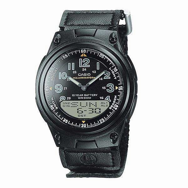 Casio AW-80V-1BVDF Black Nylon Watch for Men and Women Affordable casual watches Sporty casual watches Affordable luxury casual watches