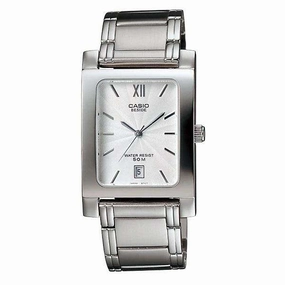Casio BEM-100D-7AVDF Silver Stainless Watch for Men and Women Affordable casual watches Sporty casual watches Affordable luxury casual watches