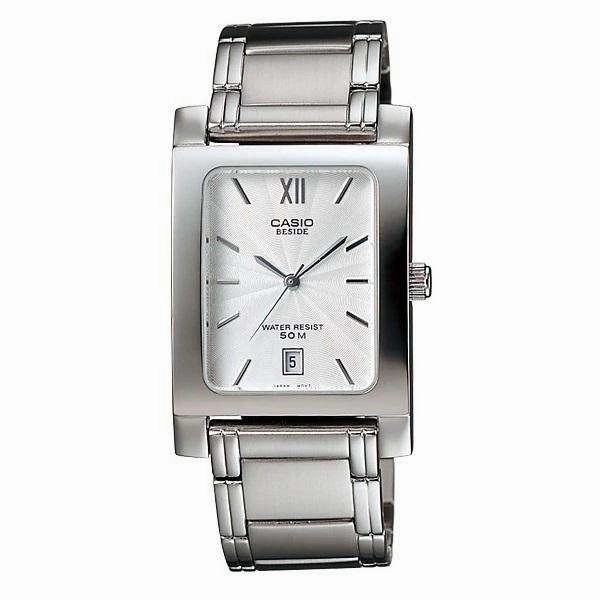 Casio BEM-100D-7AVDF Silver Stainless Watch for Men and Women Affordable casual watches Sporty casual watches Affordable luxury casual watches