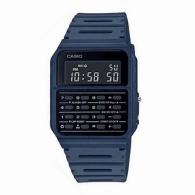 Casio CA-53WF-2B Navy Blue Calculator Resin Watch for Men and Women,silicone watch,silicone strap watch,silicone watches for men,silicone watches for women,unisex silicone watch,kids silicone watch,sports silicone watch,casual silicone watch,waterproof sil