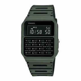 Casio CA-53WF-3B Army Green Calculator Resin Watch for Men and Women,silicone watch,silicone strap watch,silicone watches for men,silicone watches for women,unisex silicone watch,kids silicone watch,sports silicone watch,casual silicone watch,waterproof si