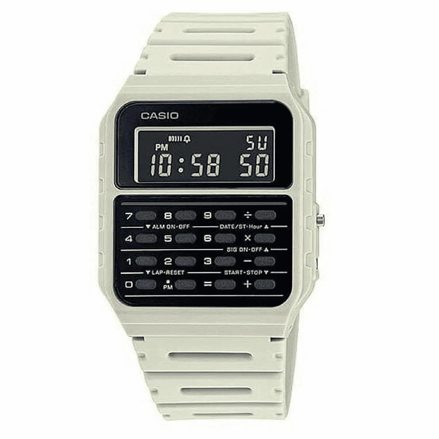Casio CA-53WF-8B White Calculator Resin Watch for Men and Women,men's watches,watch for men, best men's watches,luxury men's watch,minimalist men's watch,casual men's watch,dress watch for men,automatic men's watch,quartz men's watch,cheap men's wa