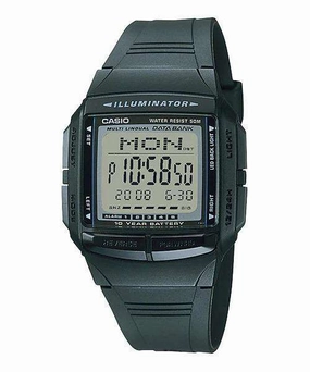 Casio DB-36-1A Black Resin Watch for Women and Men,silicone watch,silicone strap watch,silicone watches for men,silicone watches for women,unisex silicone watch,kids silicone watch,sports silicone watch,casual silicone watch,waterproof silicone watch,silic