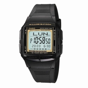 Casio DB-36-9A Black Watch For Men and Women,silicone watch,silicone strap watch,silicone watches for men,silicone watches for women,unisex silicone watch,kids silicone watch,sports silicone watch,casual silicone watch,waterproof silicone watch,silicone wa