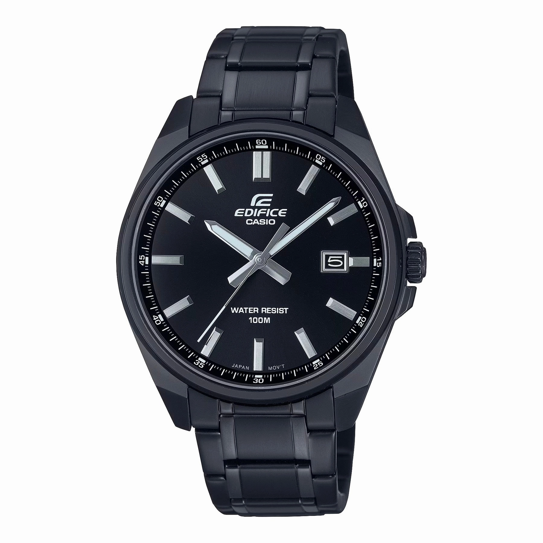 Casio Edifice Black Stainless Steel Black Dial Watch EFV150DC-1A 