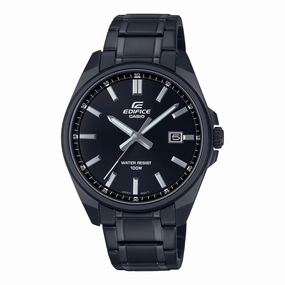 Casio Edifice Black Stainless Steel Black Dial Watch EFV150DC-1A 