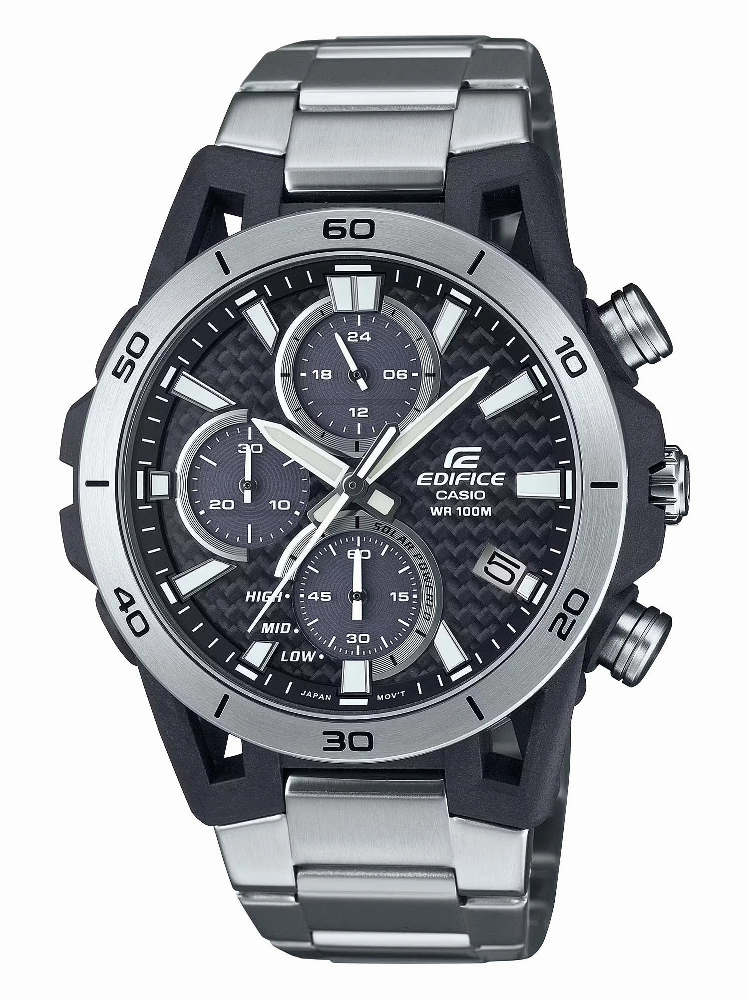 Casio EDIFICE SOSPENSIONE Steel Carbon Solar Chrono Mens Watch EQS960D-1AV Sports Watch for Men/Women Budget Sports Watch Luxury Sports Watch