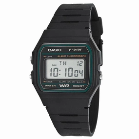 Casio F-91W-3DG Black Resin Strap Watch for Men and Women Affordable casual watches Sporty casual watches Affordable luxury casual watches