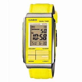 Casio Futurist LA-201WBL-9A Yellow Leather Strap for Women Affordable casual watches Sporty casual watches Affordable luxury casual watches