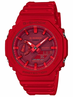 Casio G-Shock CARBON CORE Mens Ana-Digi Red Watch GA2100-4A Sports Watch for Men/Women Budget Sports Watch Luxury Sports Watch