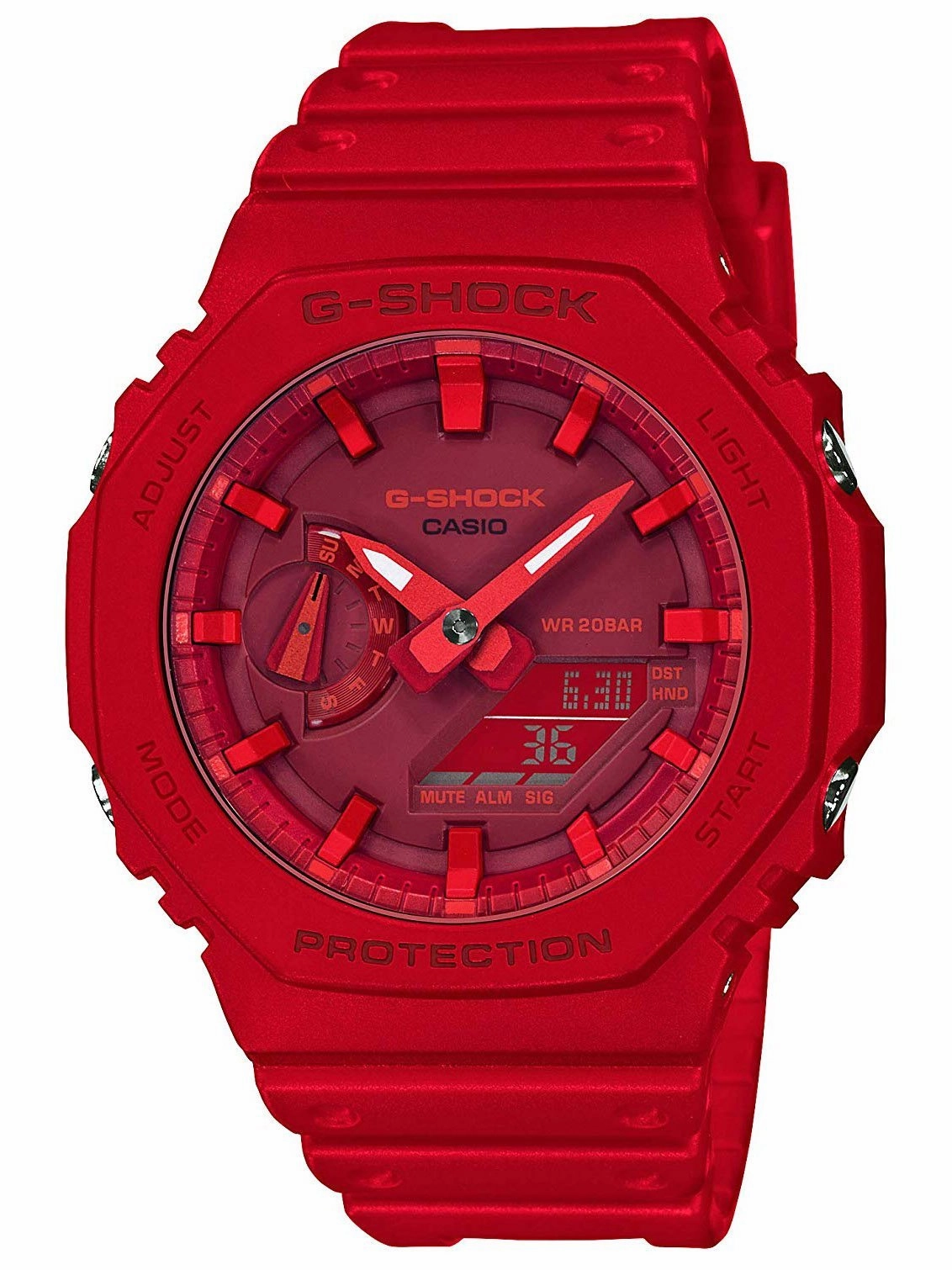 Casio G-Shock CARBON CORE Mens Ana-Digi Red Watch GA2100-4A Sports Watch for Men/Women Budget Sports Watch Luxury Sports Watch
