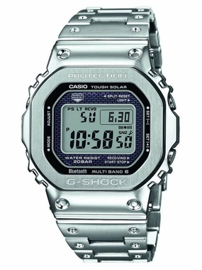 Casio G-Shock FULL METAL 5000 Silver Mens Watch GMWB5000D-1 Sports Watch for Men/Women Budget Sports Watch Luxury Sports Watch