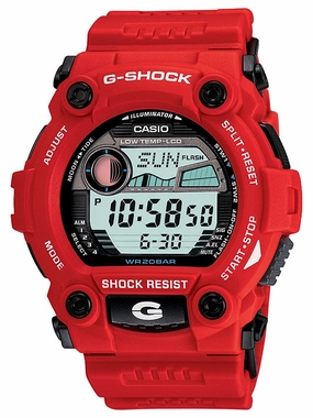 Casio G-Shock G-RESCUE Red Digital Mens Watch G7900A-4 Hypoallergenic Silicone Watch Discount Silicone Watches