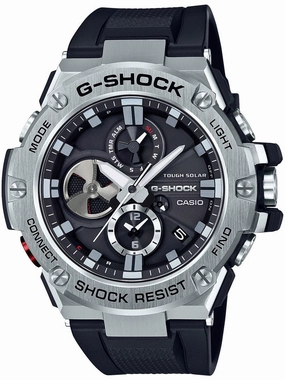 Casio G-Shock G-Steel Bluetooth Smartphone Mens Watch GSTB100-1A Hypoallergenic Silicone Watch Discount Silicone Watches