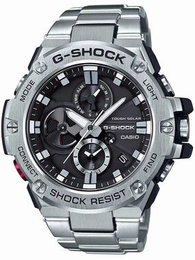 Casio G-Shock G-Steel CHRONO SOLAR Bluetooth Mens Watch GSTB100D-1A Sports Watch for Men/Women Budget Sports Watch Luxury Sports Watch