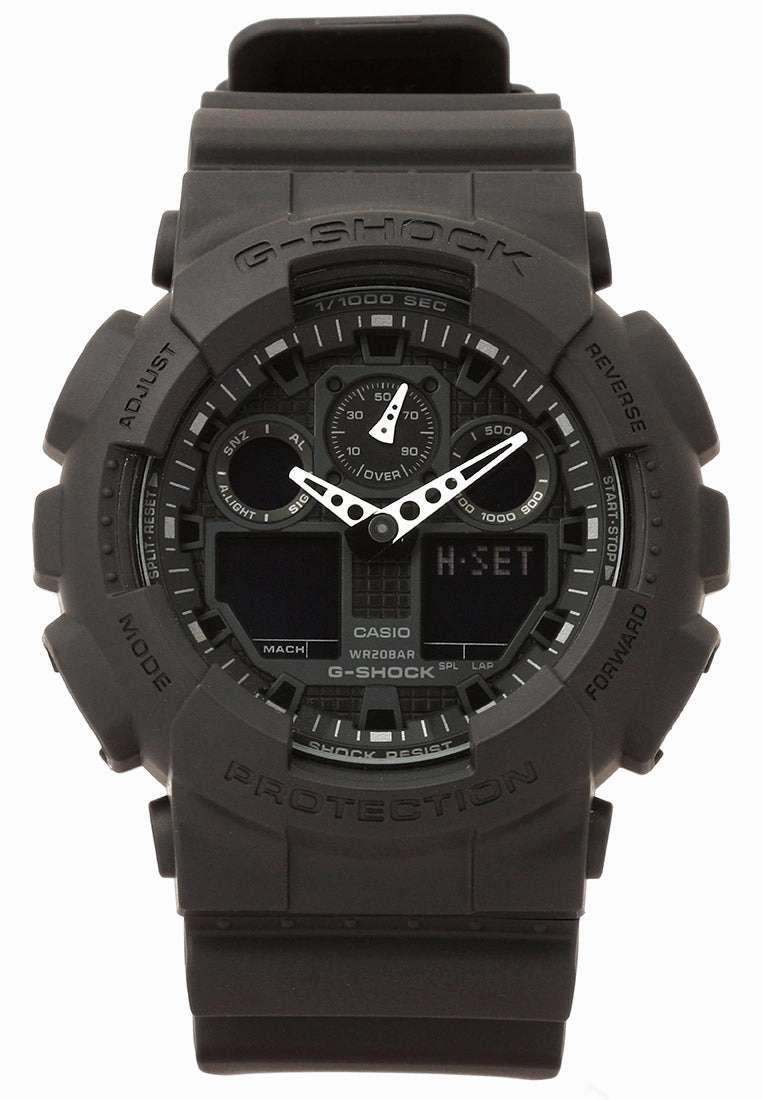 Casio G-Shock GA-100-1A1DR Dark Knight Digital Analog Watch For Men,silicone watch,silicone strap watch,silicone watches for men,silicone watches for women,unisex silicone watch,kids silicone watch,sports silicone watch,casual silicone watch,waterproof sil