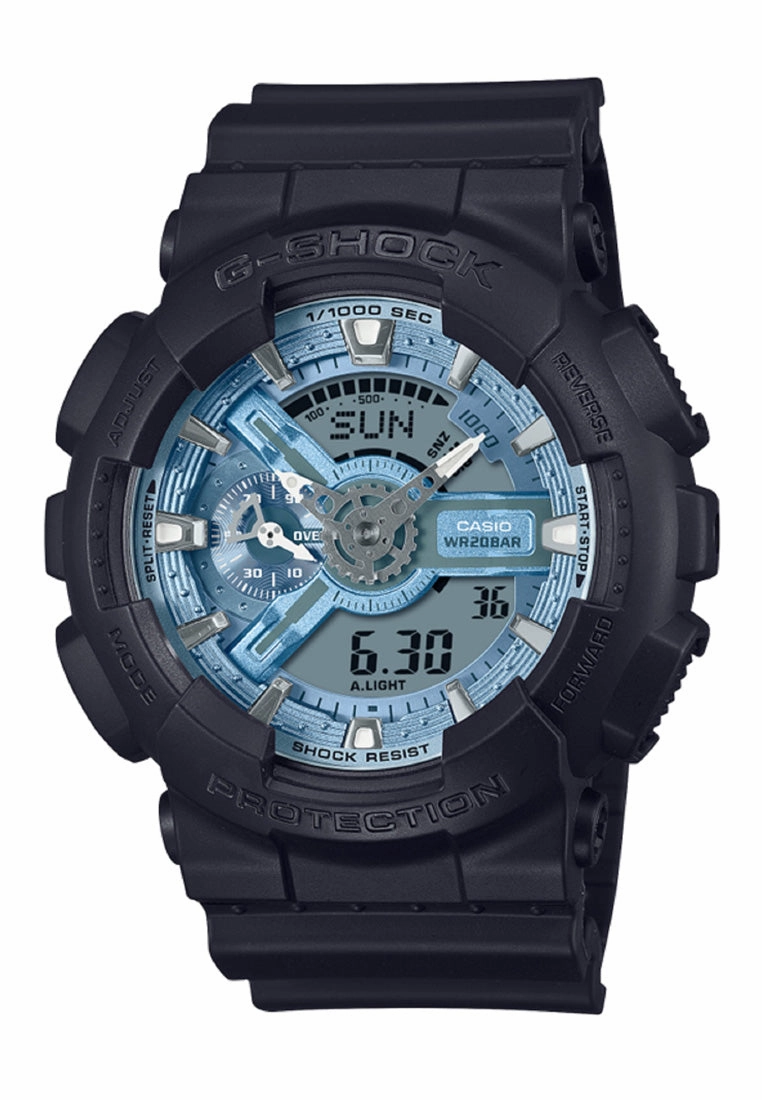 Casio G-shock GA-110CD-1A2 Digital Analog Rubber Strap Watch For Men,silicone watch,silicone strap watch,silicone watches for men,silicone watches for women,unisex silicone watch,kids silicone watch,sports silicone watch,casual silicone watch,waterproof si