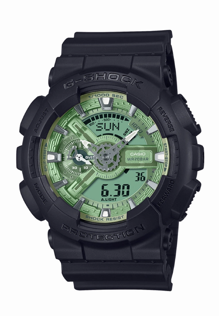 Casio G-shock GA-110CD-1A3 Digital Analog Rubber Strap Watch For Men,silicone watch,silicone strap watch,silicone watches for men,silicone watches for women,unisex silicone watch,kids silicone watch,sports silicone watch,casual silicone watch,waterproof si