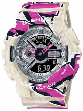 Casio G-shock GA-110SS-1A Digital Analog Rubber Strap Watch For Men,silicone watch,silicone strap watch,silicone watches for men,silicone watches for women,unisex silicone watch,kids silicone watch,sports silicone watch,casual silicone watch,waterproof sil