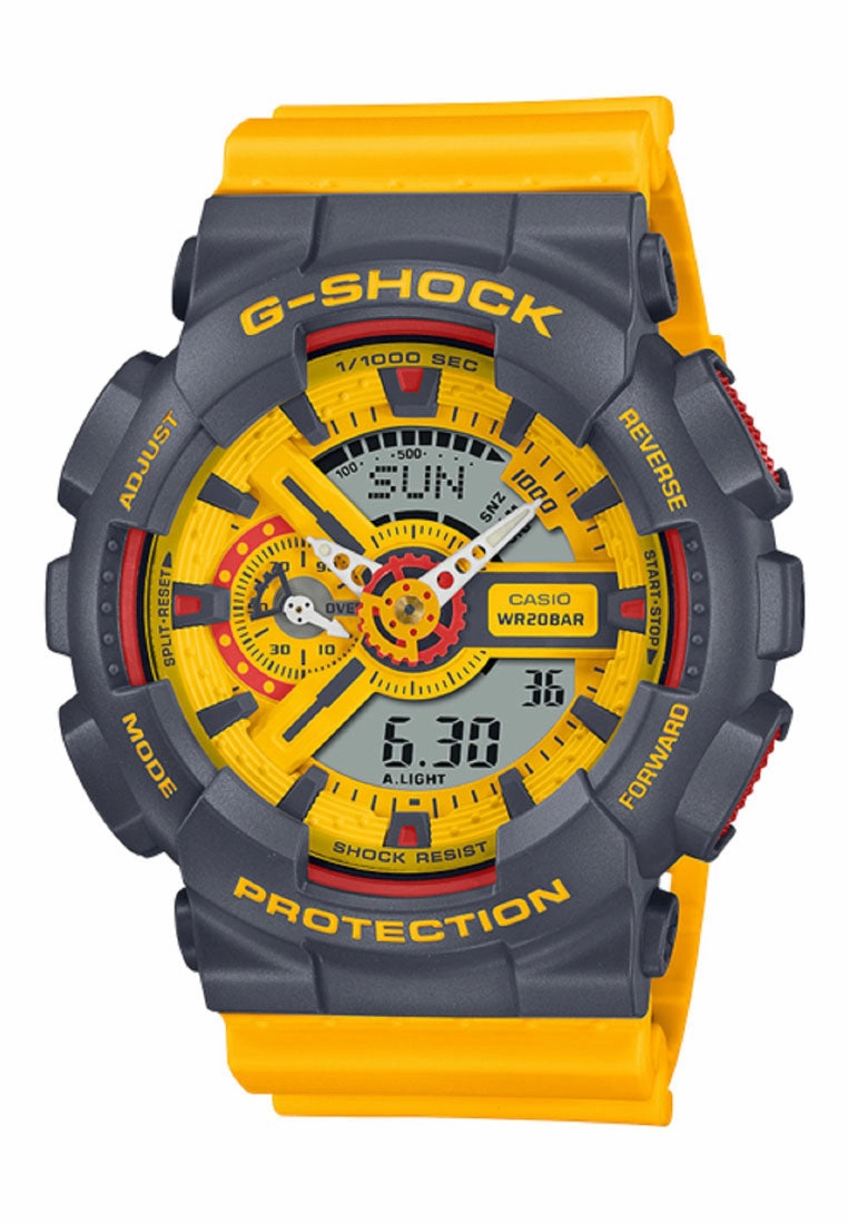 Casio G-shock GA-110Y-9A Digital Analog Rubber Strap Watch For Men,silicone watch,silicone strap watch,silicone watches for men,silicone watches for women,unisex silicone watch,kids silicone watch,sports silicone watch,casual silicone watch,waterproof sili