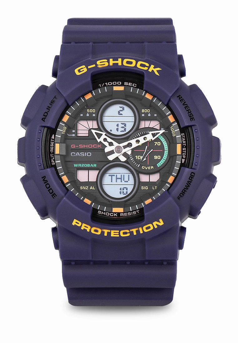 Casio G-shock GA-140-6A Digital Analog Rubber Strap Watch For Men,silicone watch,silicone strap watch,silicone watches for men,silicone watches for women,unisex silicone watch,kids silicone watch,sports silicone watch,casual silicone watch,waterproof silic