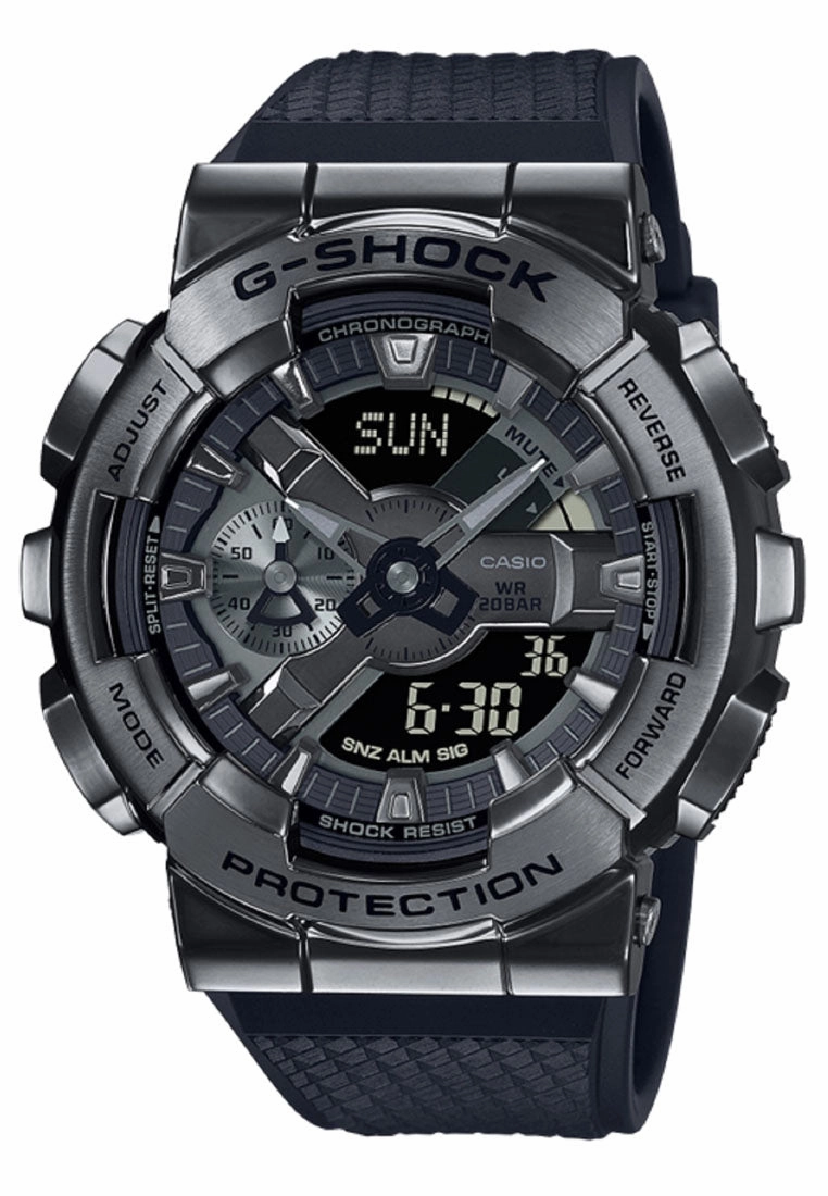 Casio G-shock GM-110BB-1A Digital Analog Rubber Strap Watch,silicone watch,silicone strap watch,silicone watches for men,silicone watches for women,unisex silicone watch,kids silicone watch,sports silicone watch,casual silicone watch,waterproof silicone wa
