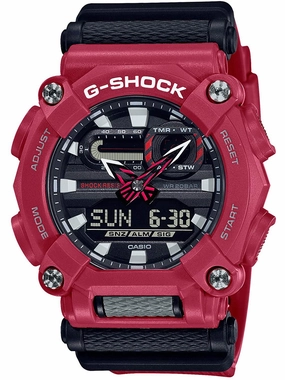 Casio G-Shock HEAVY DUTY Analog-Digital Red Mens Watch GA900-4A Sports Watch for Men/Women Budget Sports Watch Luxury Sports Watch