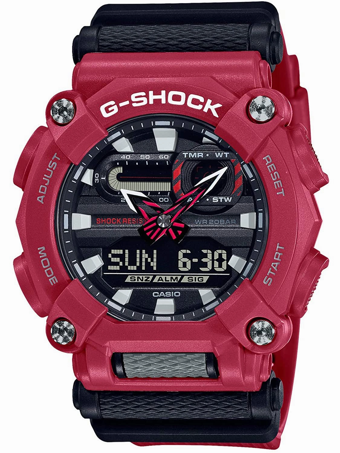 Casio G-Shock HEAVY DUTY Analog-Digital Red Mens Watch GA900-4A Sports Watch for Men/Women Budget Sports Watch Luxury Sports Watch