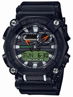 Casio G-Shock HEAVY DUTY With Extra Interchangeable Strap Mens Watch GA900E-1A3 Hypoallergenic Silicone Watch Discount Silicone Watches