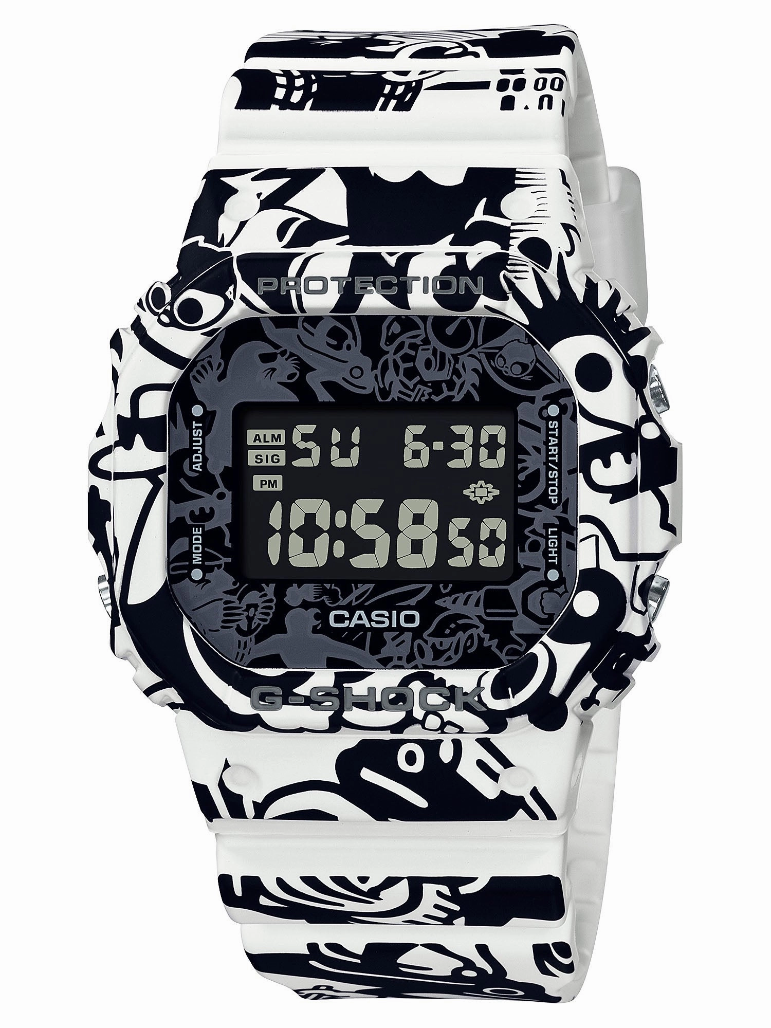 Casio G-Shock Limited Edition G-UNIVERSE Watch DW5600GU-7 Hypoallergenic Silicone Watch Discount Silicone Watches