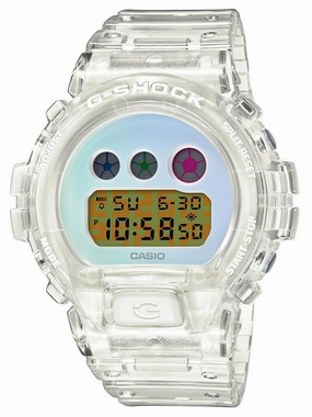 Casio G-Shock LIMITED EDITION RAINBOW HOLOGRAM Mens Watch DW6900SP-7 Hypoallergenic Silicone Watch Discount Silicone Watches